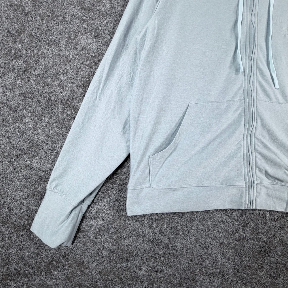 Fabletics Full Zip Hoodie Womens L Light Blue Modern Lightweight Comfort Stretch - Picture 5 of 16